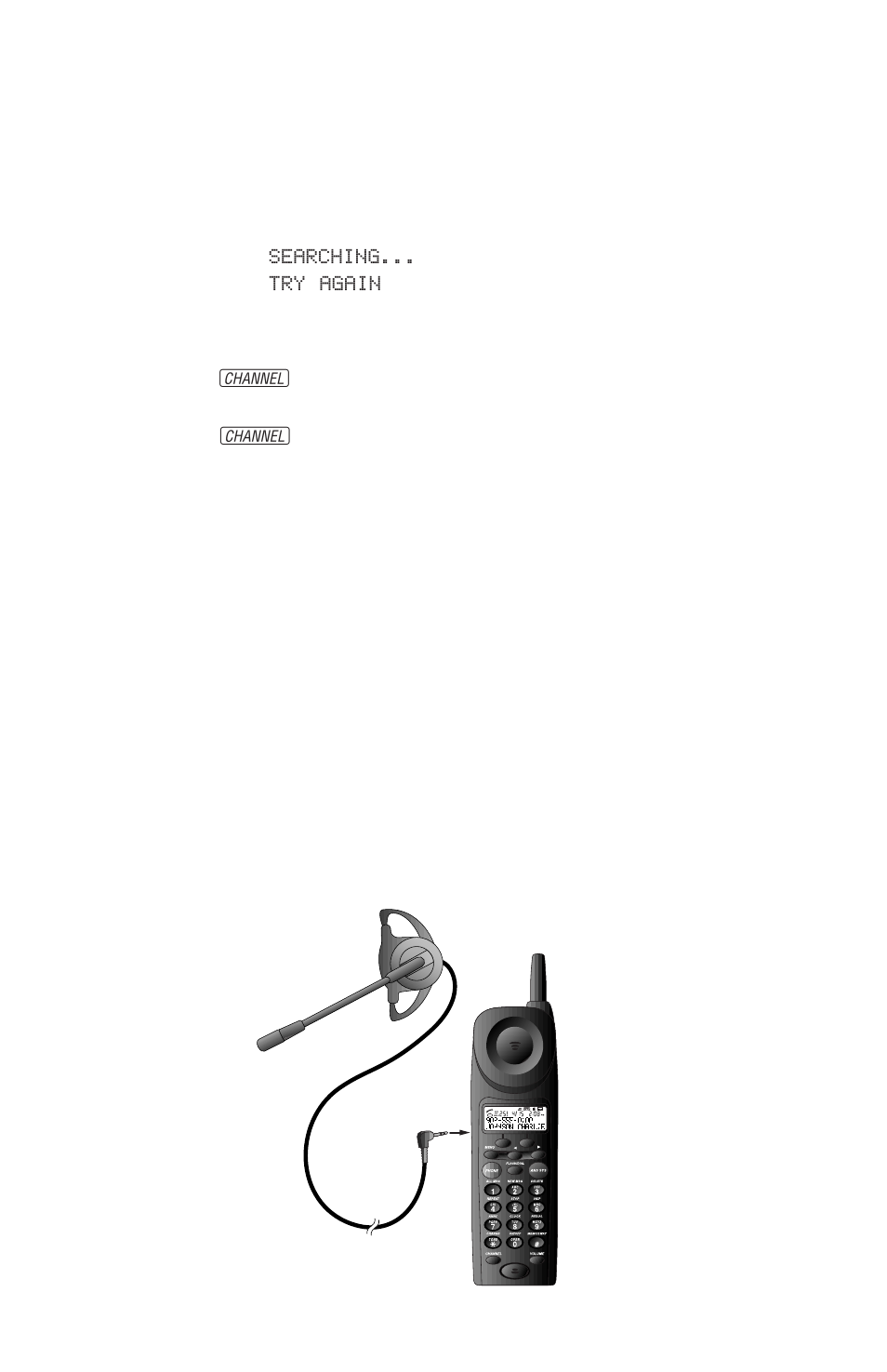 Telephone operation, At the handset, Changing channels | Headset jack | AT&T 900 MHz User Manual | Page 23 / 52