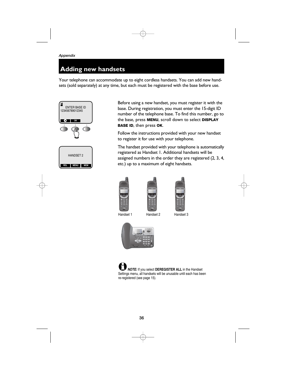 Adding new handsets | AT&T E2562 User Manual | Page 38 / 61