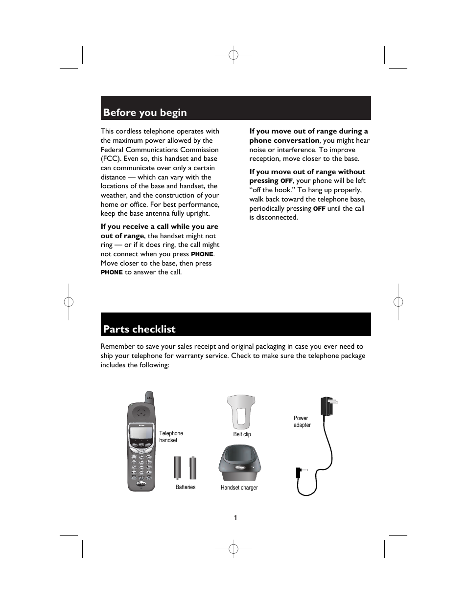 Before you begin, Parts checklist | AT&T E2562 User Manual | Page 54 / 61