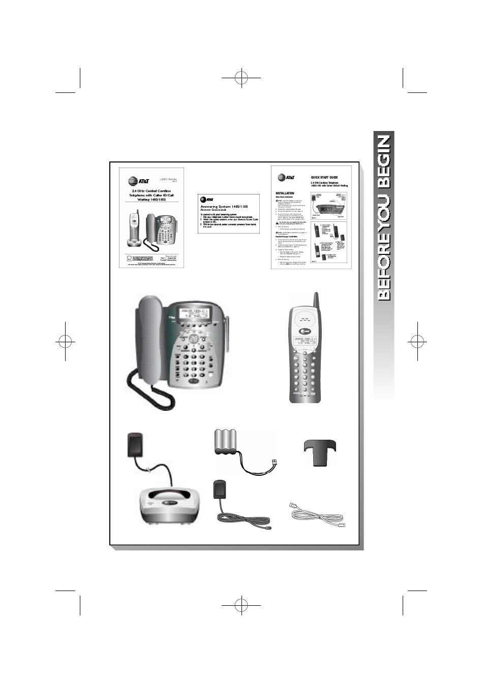 Before you begin, Parts list, Pa rts list | AT&T 1185 User Manual | Page 4 / 50