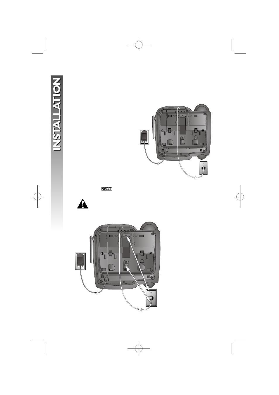 Connect the corded handset to the base, Plug the power cord into the electrical outlet, Mount the base on the wall | Check for dial tone | AT&T 1185 User Manual | Page 9 / 50