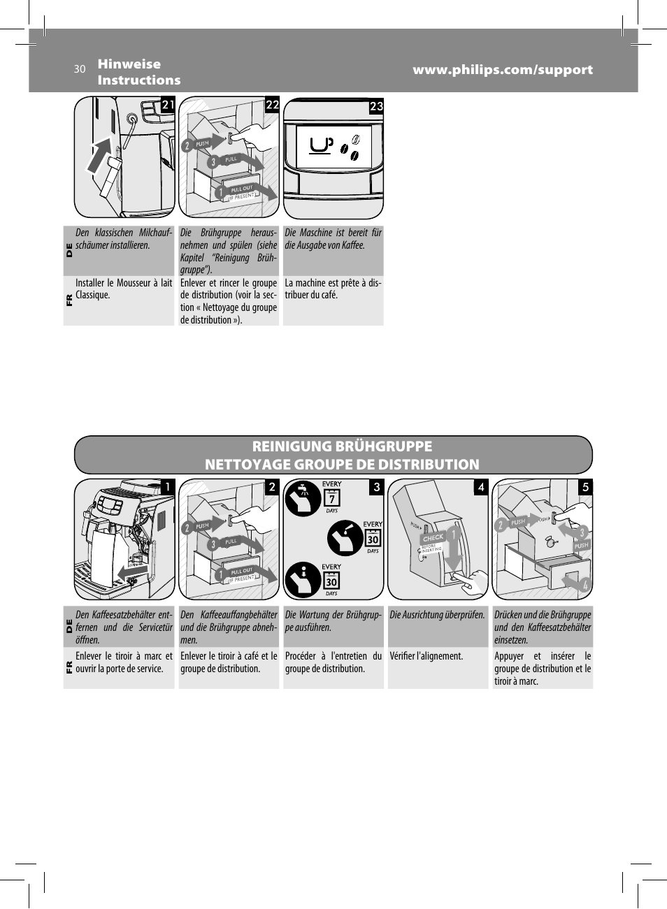 Philips Saeco Intelia Evo Machine espresso Super Automatique User Manual | Page 30 / 96