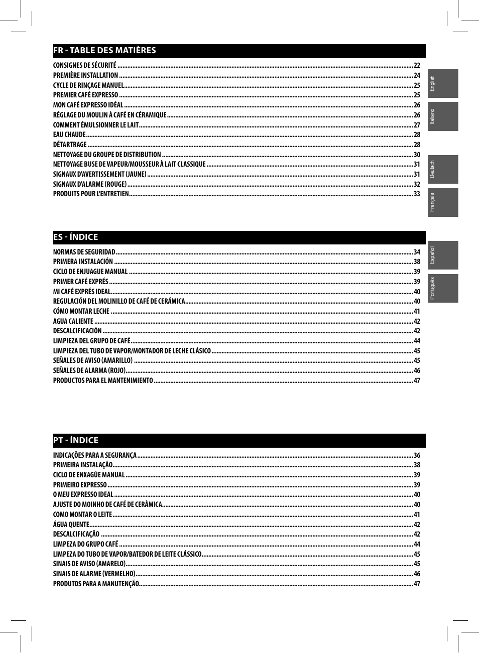 Philips Saeco Intelia Evo Machine espresso Super Automatique User Manual | Page 5 / 96