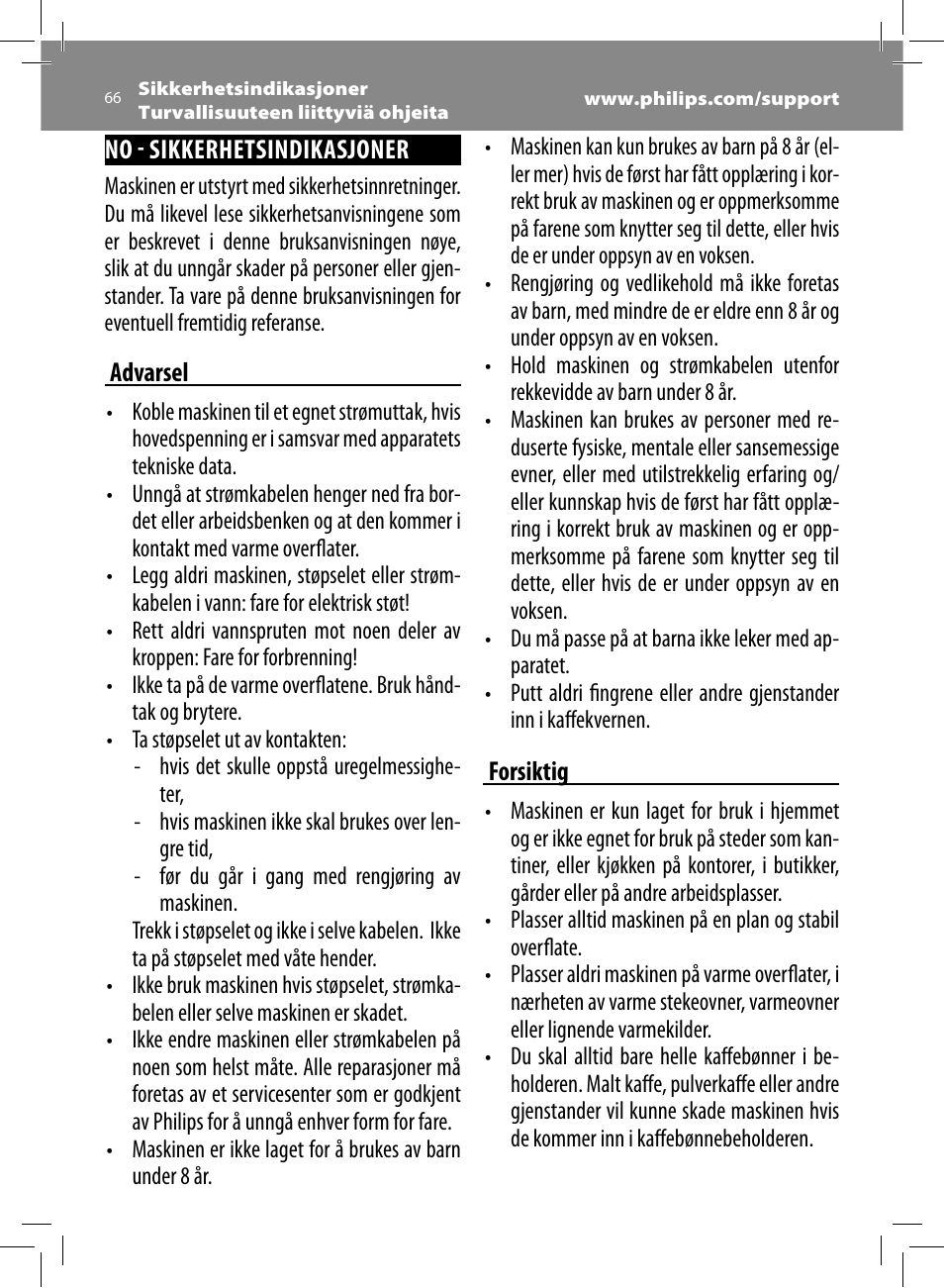 Philips Saeco Intelia Evo Machine espresso Super Automatique User Manual | Page 66 / 96