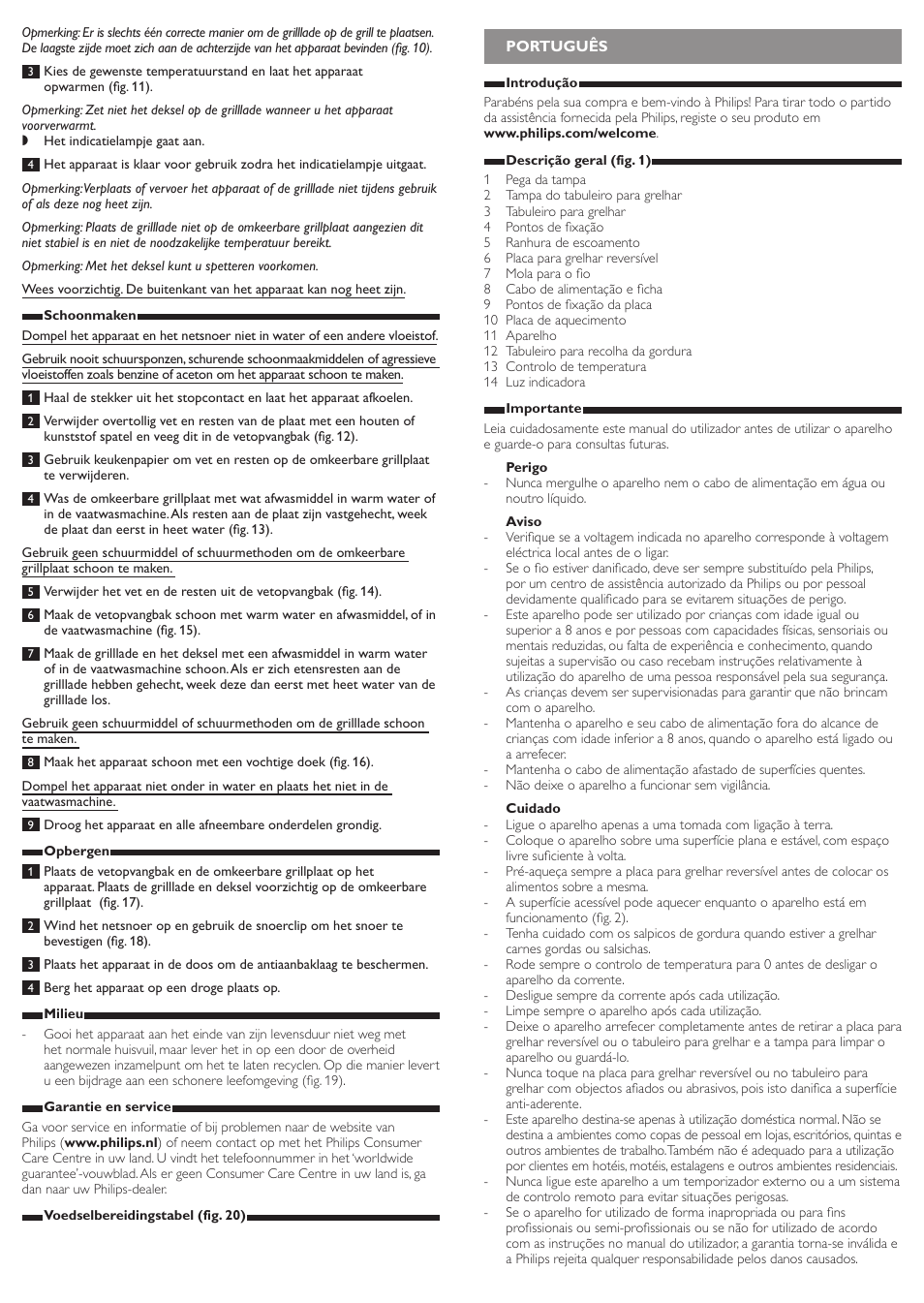 Philips Viva Collection Gril de table User Manual | Page 10 / 13