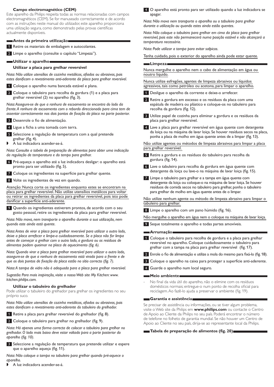 Philips Viva Collection Gril de table User Manual | Page 11 / 13