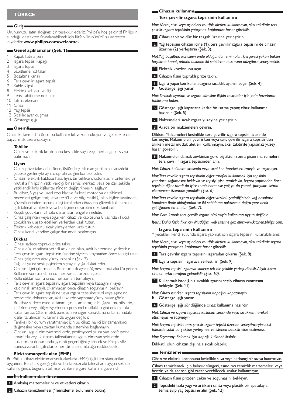 Philips Viva Collection Gril de table User Manual | Page 12 / 13