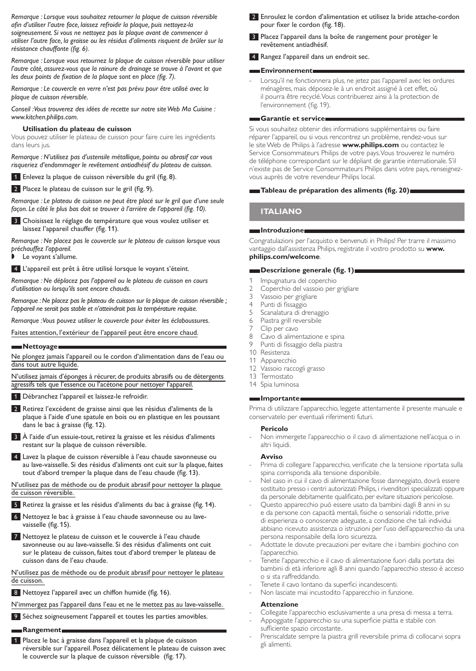 Philips Viva Collection Gril de table User Manual | Page 7 / 13