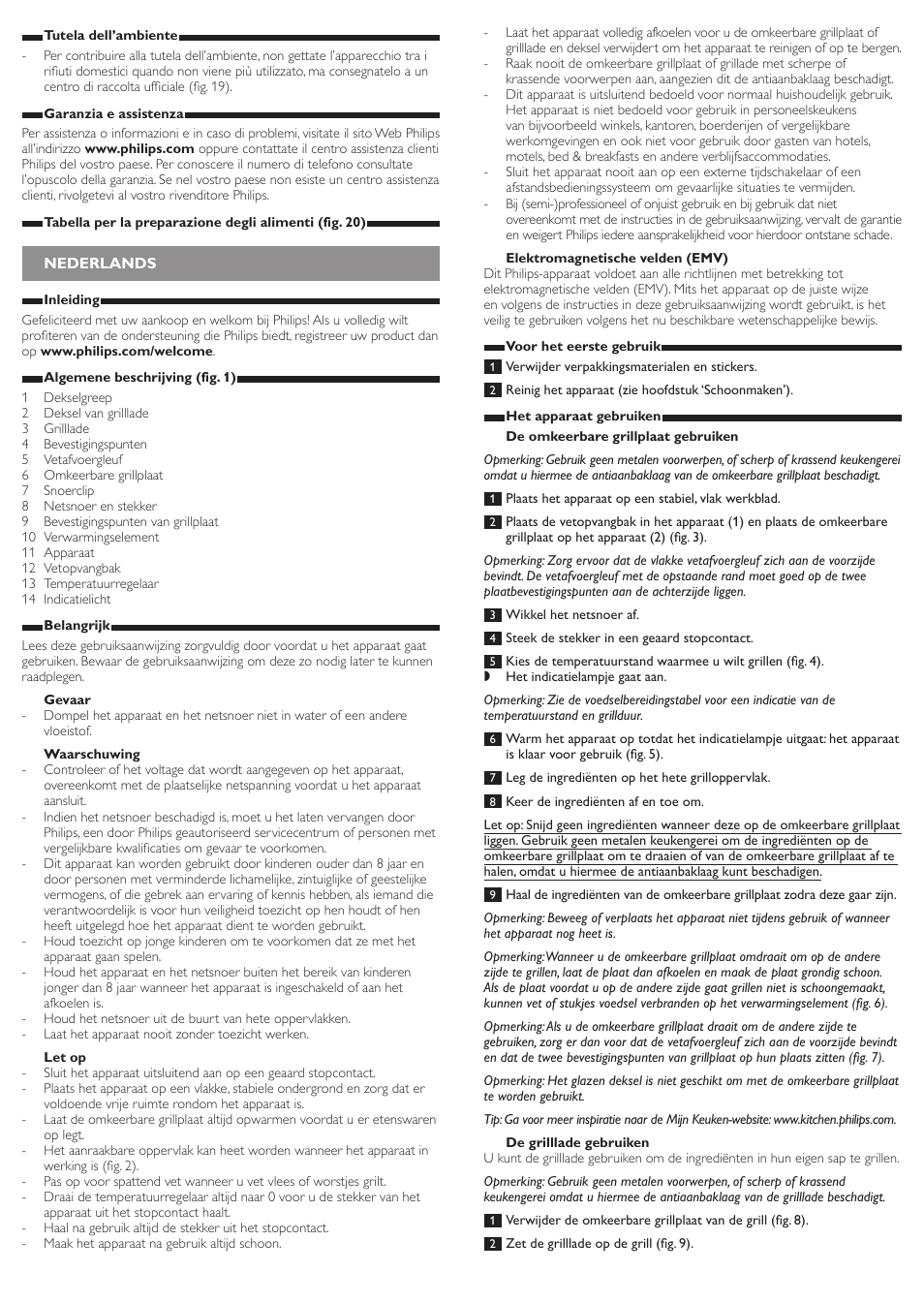 Philips Viva Collection Gril de table User Manual | Page 9 / 13