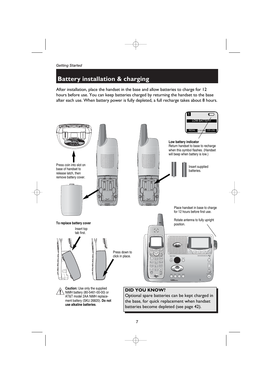 Battery installation & charging | AT&T E5960C User Manual | Page 9 / 73