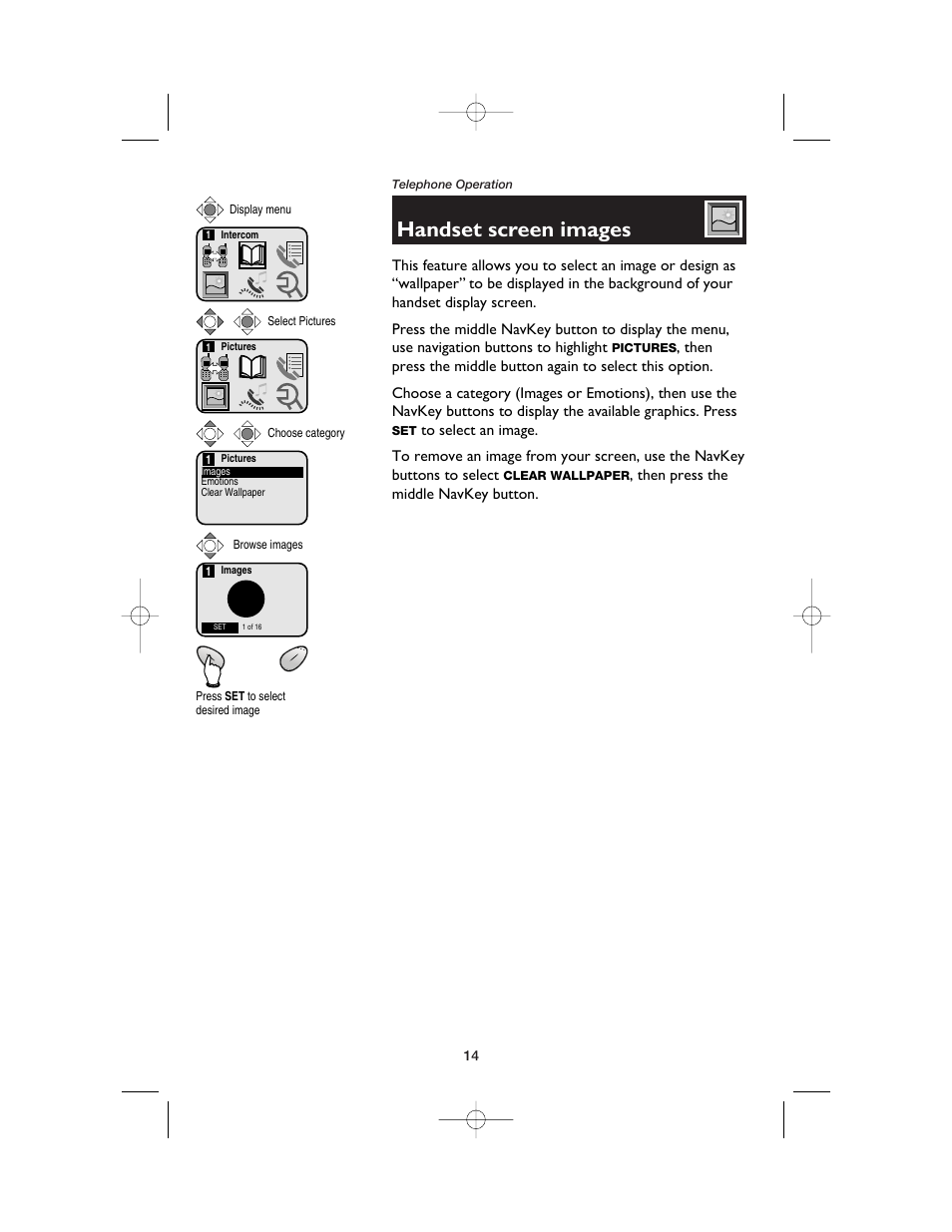 Handset screen images | AT&T E5900B User Manual | Page 16 / 77