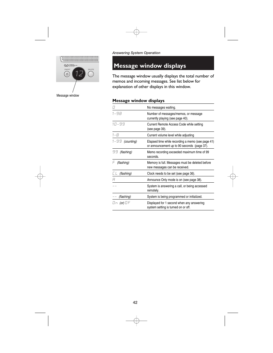 Message window displays | AT&T E5900B User Manual | Page 44 / 77