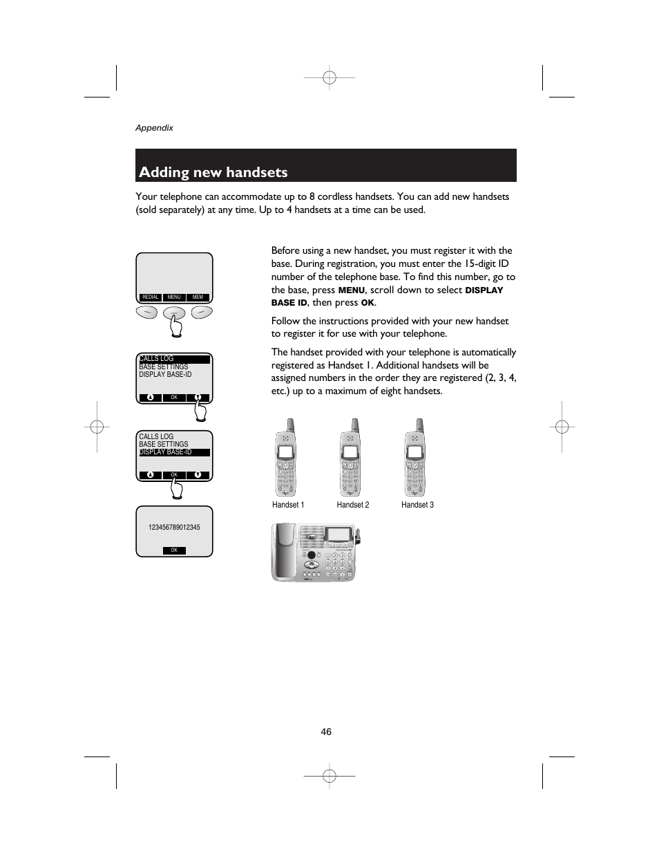 Adding new handsets | AT&T E5900B User Manual | Page 48 / 77