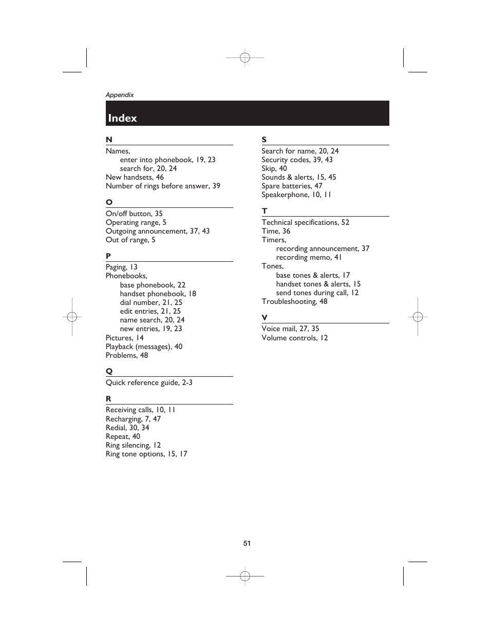 Index | AT&T E5900B User Manual | Page 53 / 77