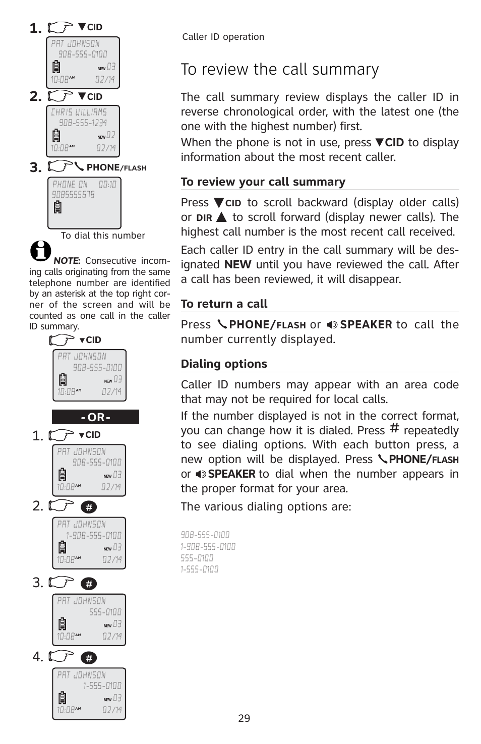 Or speaker | AT&T 91-001105-040-100 User Manual | Page 32 / 55