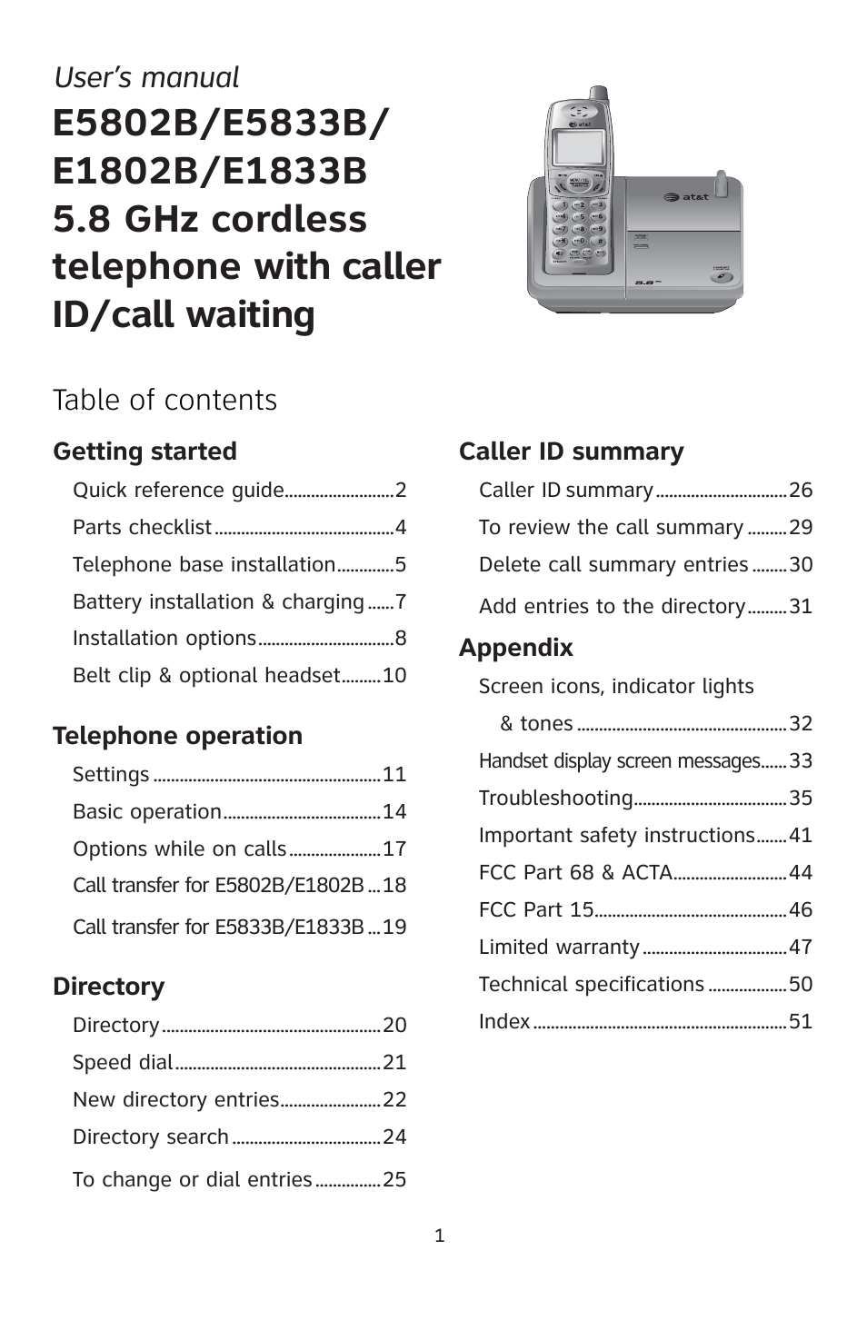 AT&T 91-001105-040-100 User Manual | Page 4 / 55