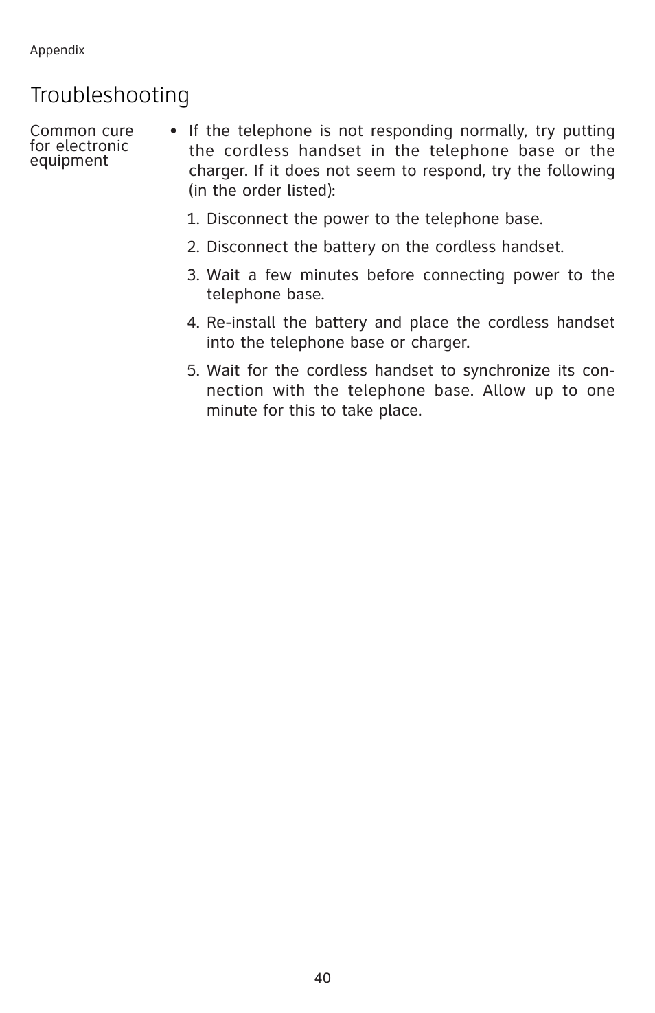 Troubleshooting | AT&T 91-001105-040-100 User Manual | Page 43 / 55