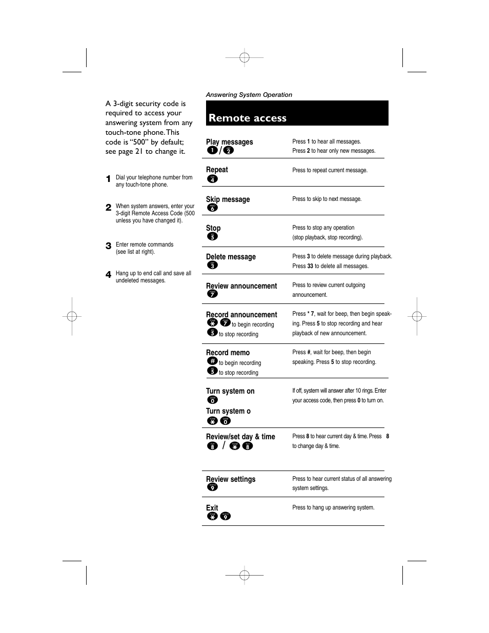 Remote access, 80 remote access | AT&T 1855 User Manual | Page 27 / 32