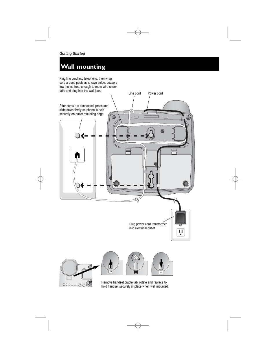 Wall mounting | AT&T 1855 User Manual | Page 9 / 32