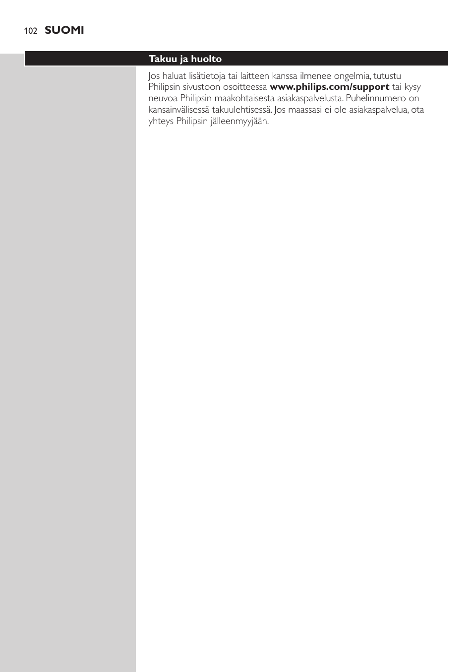 Philips Do-It-Yourself clipper Se tondre les cheveux soi-même User Manual | Page 102 / 150