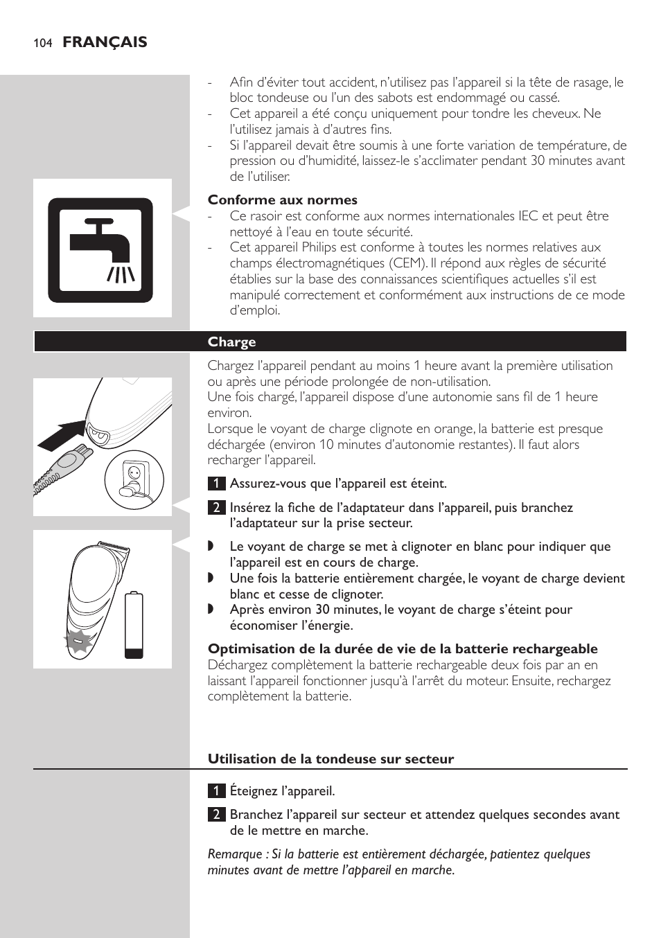 Philips Do-It-Yourself clipper Se tondre les cheveux soi-même User Manual | Page 104 / 150