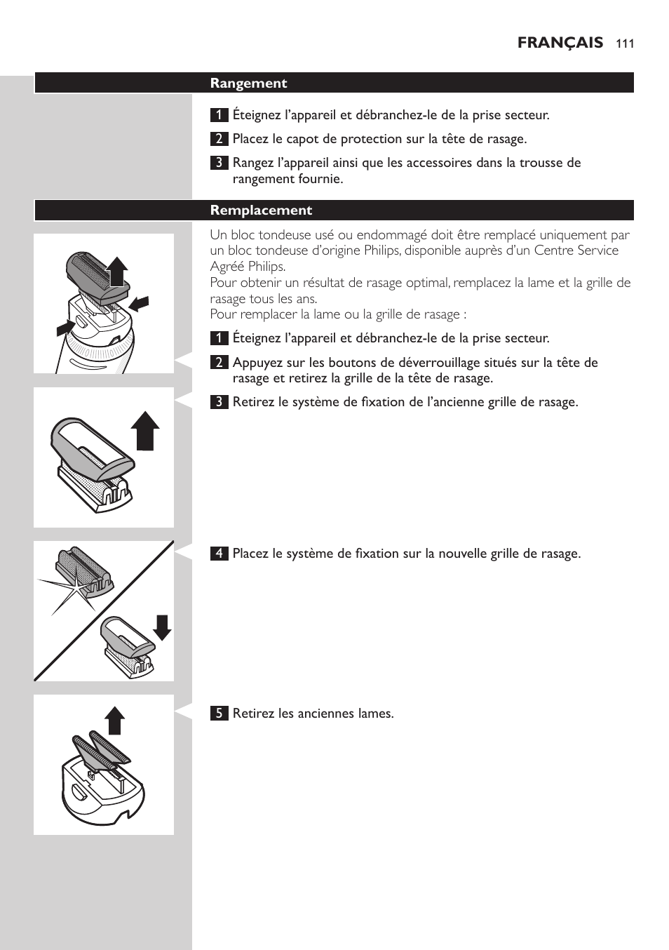 Philips Do-It-Yourself clipper Se tondre les cheveux soi-même User Manual | Page 111 / 150