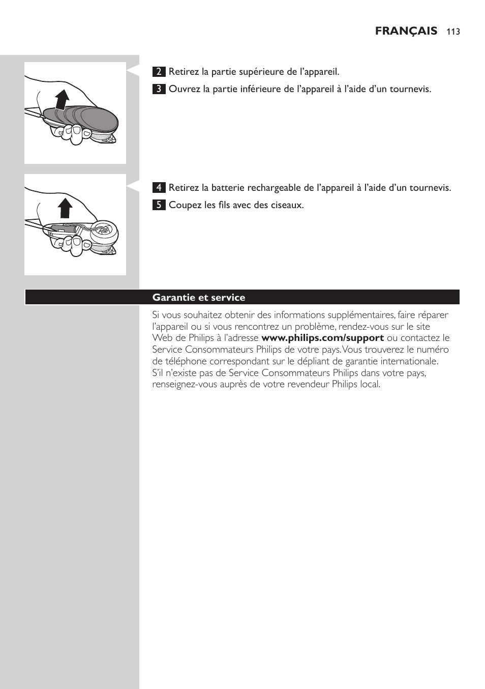 Philips Do-It-Yourself clipper Se tondre les cheveux soi-même User Manual | Page 113 / 150