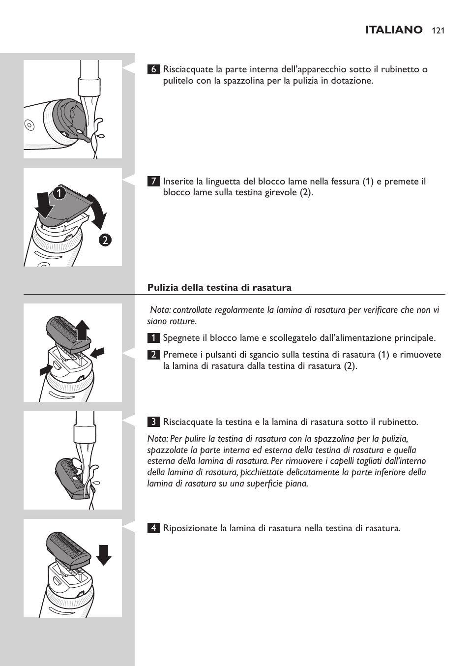 Philips Do-It-Yourself clipper Se tondre les cheveux soi-même User Manual | Page 121 / 150