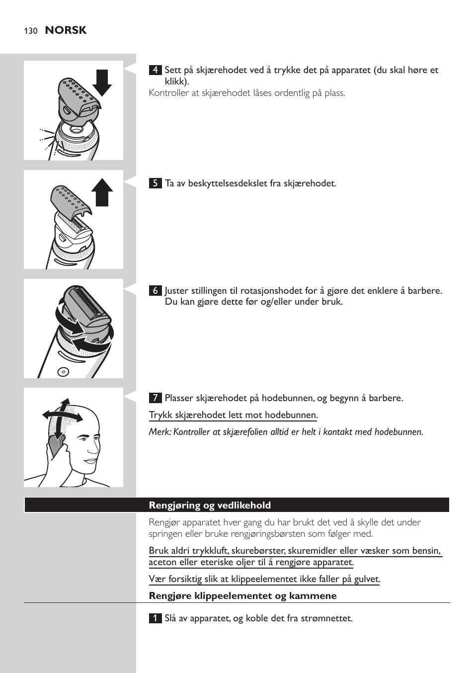 Philips Do-It-Yourself clipper Se tondre les cheveux soi-même User Manual | Page 130 / 150