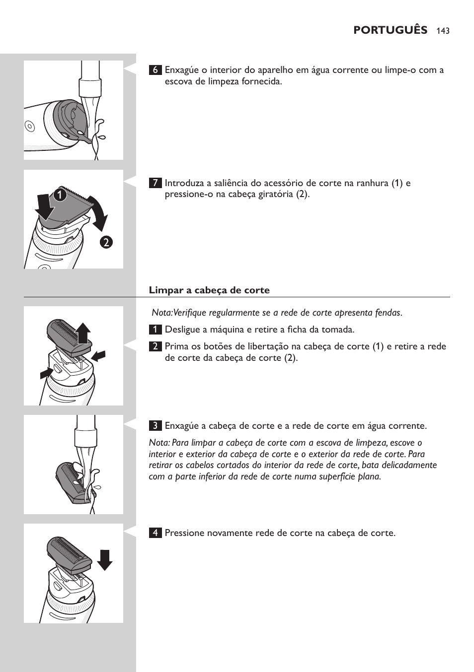 Philips Do-It-Yourself clipper Se tondre les cheveux soi-même User Manual | Page 143 / 150