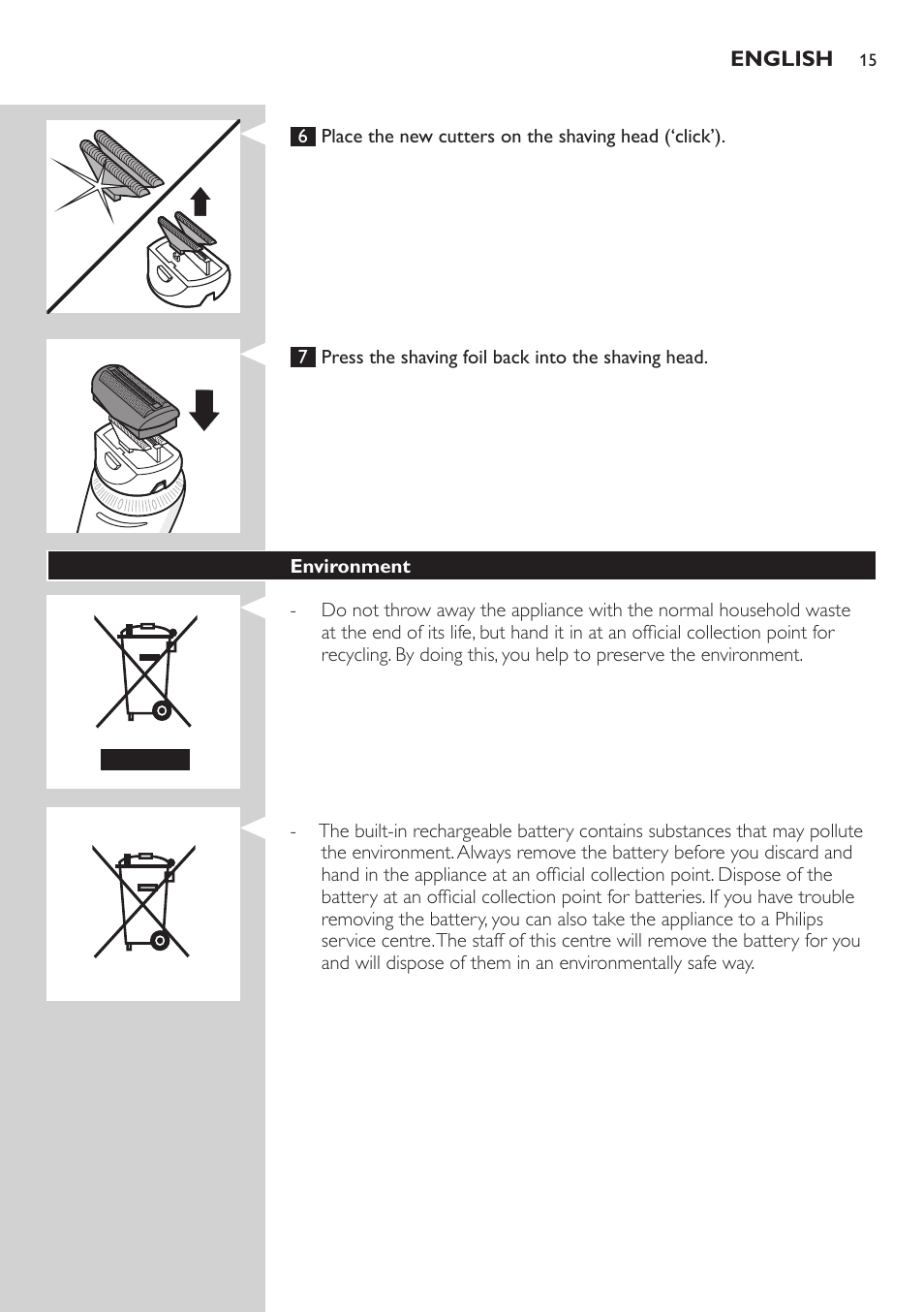 Philips Do-It-Yourself clipper Se tondre les cheveux soi-même User Manual | Page 15 / 150