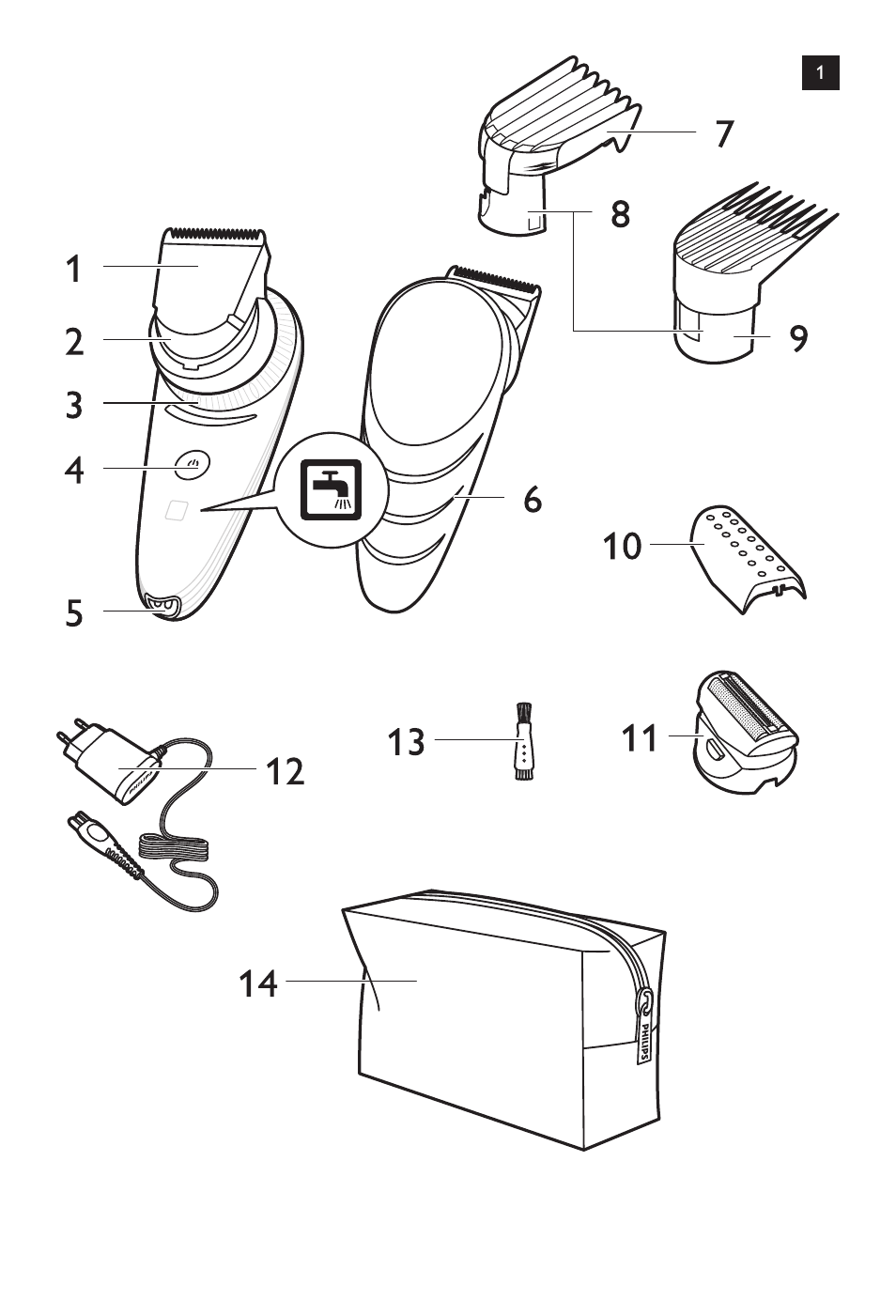 Philips Do-It-Yourself clipper Se tondre les cheveux soi-même User Manual | Page 3 / 150