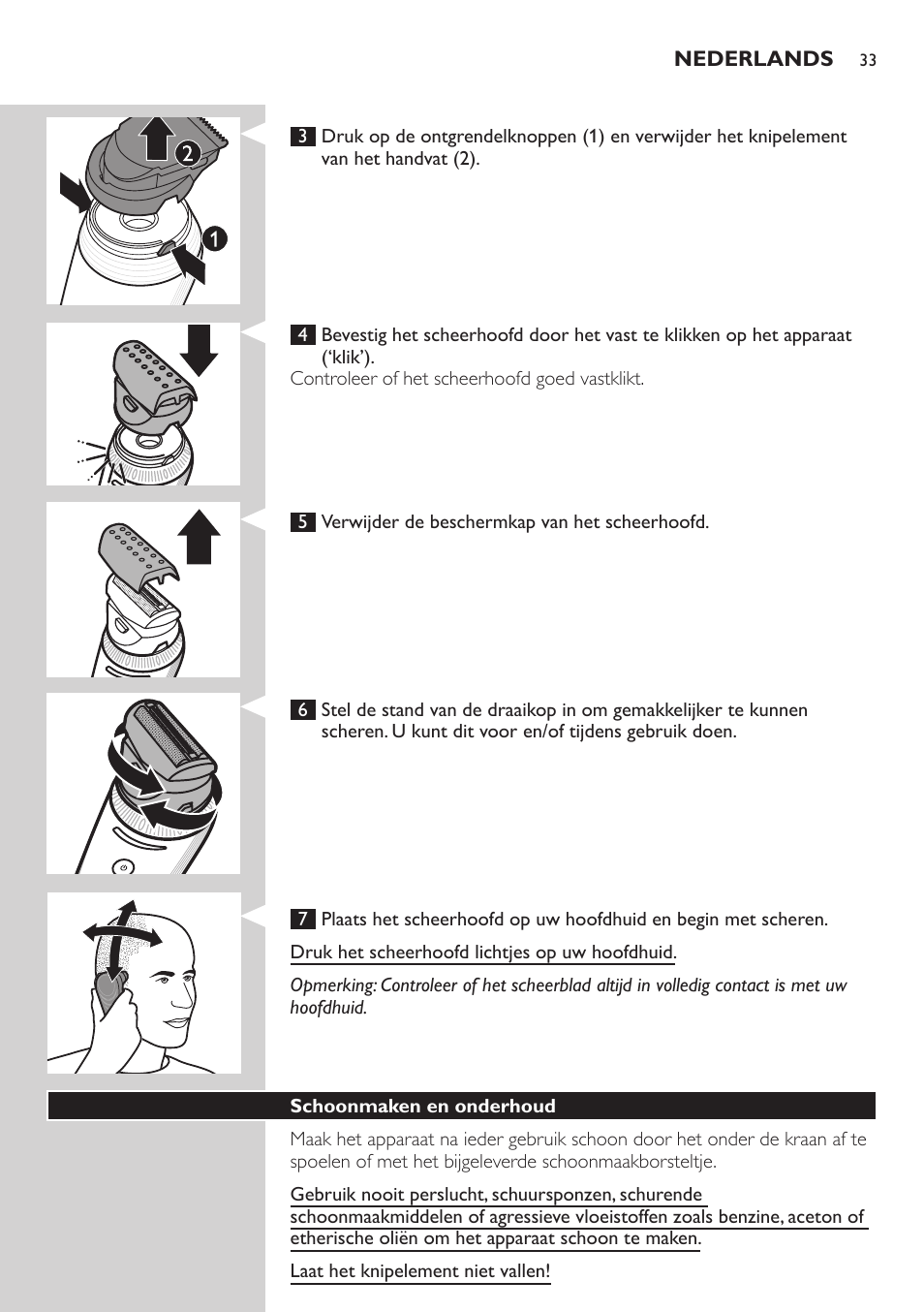 Philips Do-It-Yourself clipper Se tondre les cheveux soi-même User Manual | Page 33 / 150