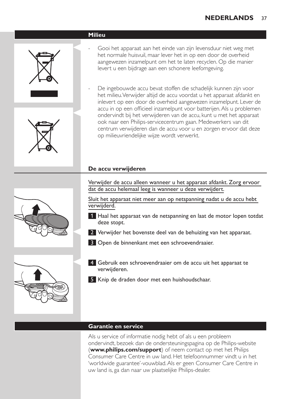 Philips Do-It-Yourself clipper Se tondre les cheveux soi-même User Manual | Page 37 / 150