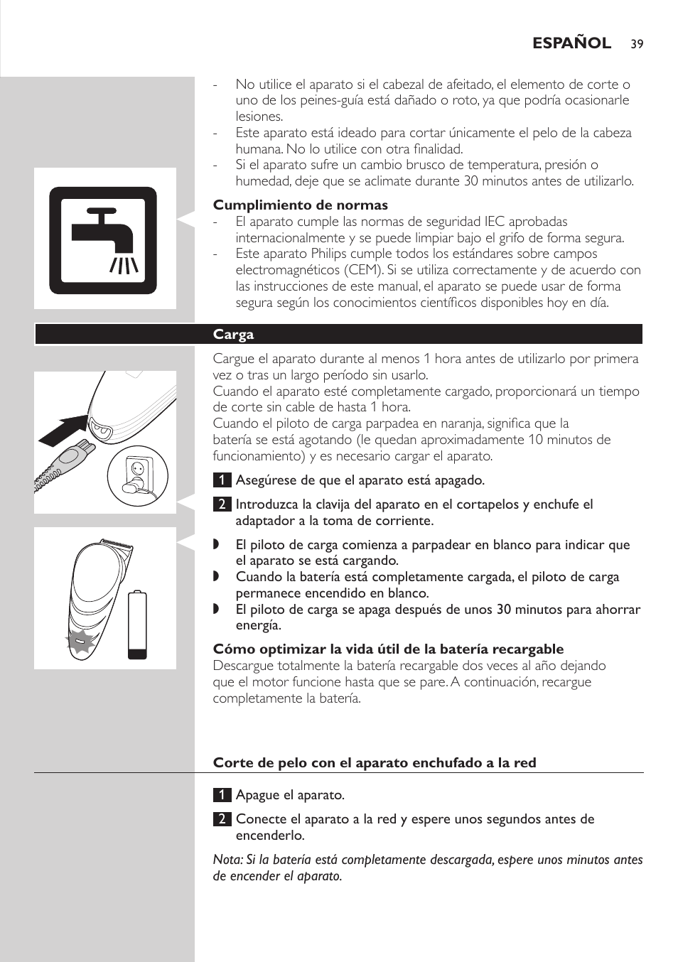 Philips Do-It-Yourself clipper Se tondre les cheveux soi-même User Manual | Page 39 / 150