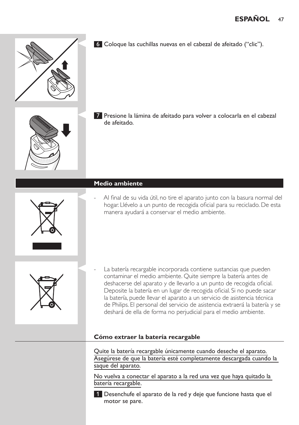 Philips Do-It-Yourself clipper Se tondre les cheveux soi-même User Manual | Page 47 / 150