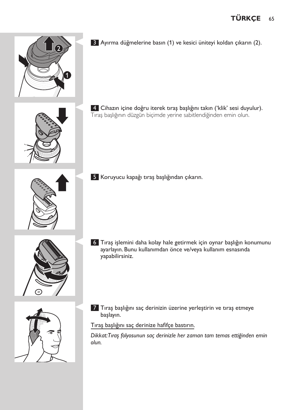 Philips Do-It-Yourself clipper Se tondre les cheveux soi-même User Manual | Page 65 / 150