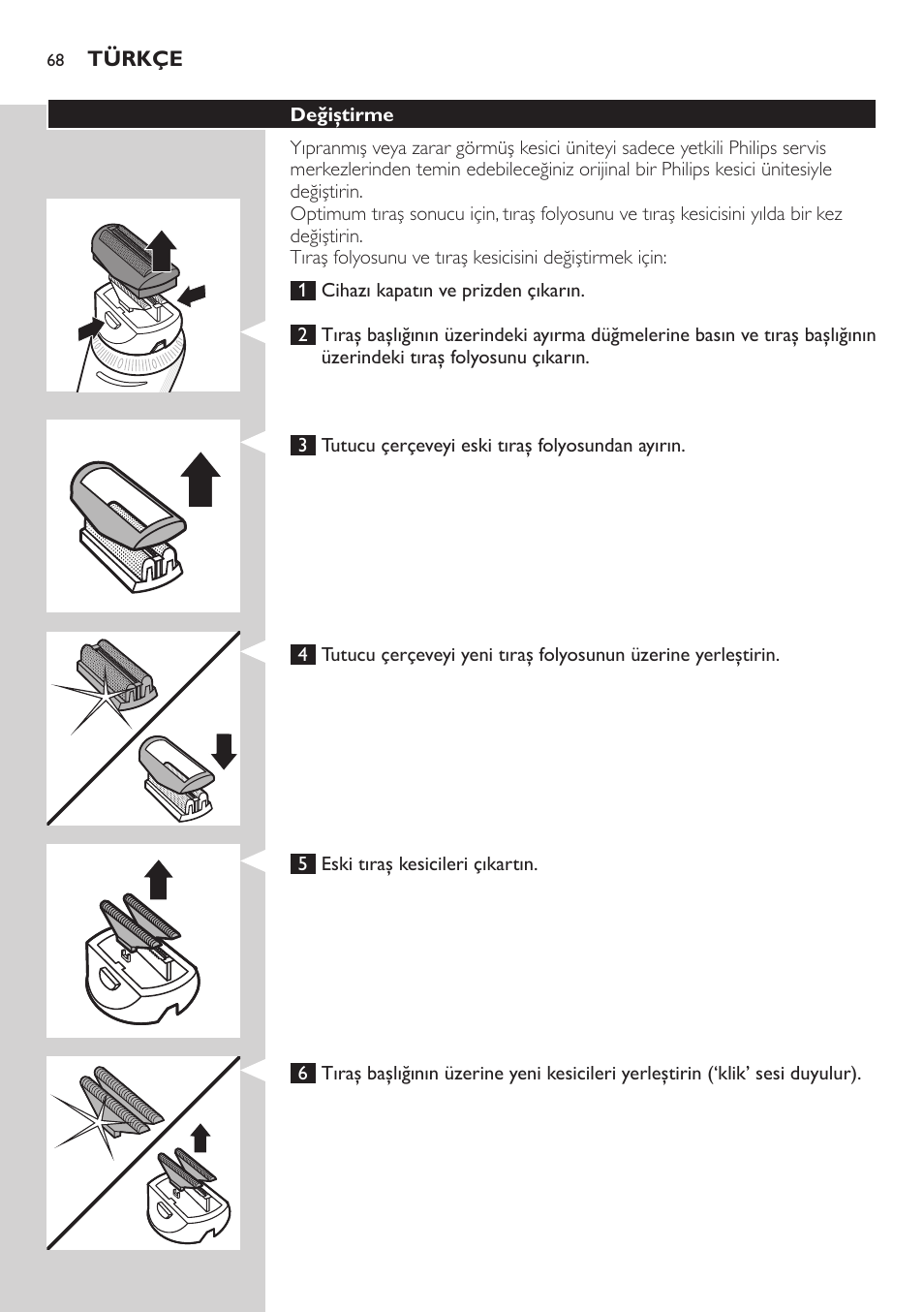 Philips Do-It-Yourself clipper Se tondre les cheveux soi-même User Manual | Page 68 / 150