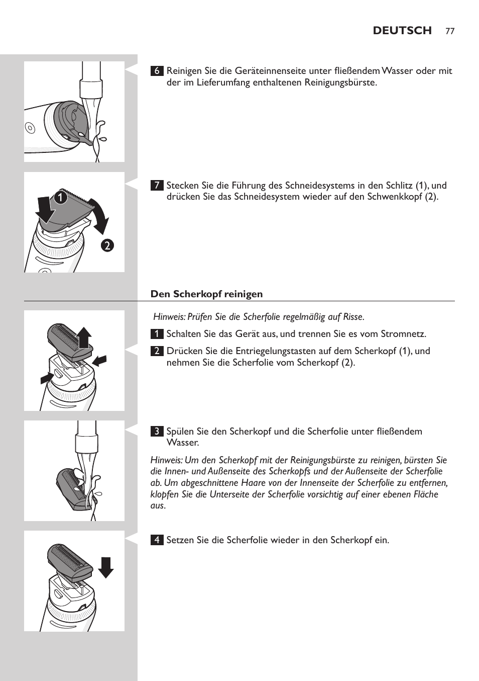 Philips Do-It-Yourself clipper Se tondre les cheveux soi-même User Manual | Page 77 / 150