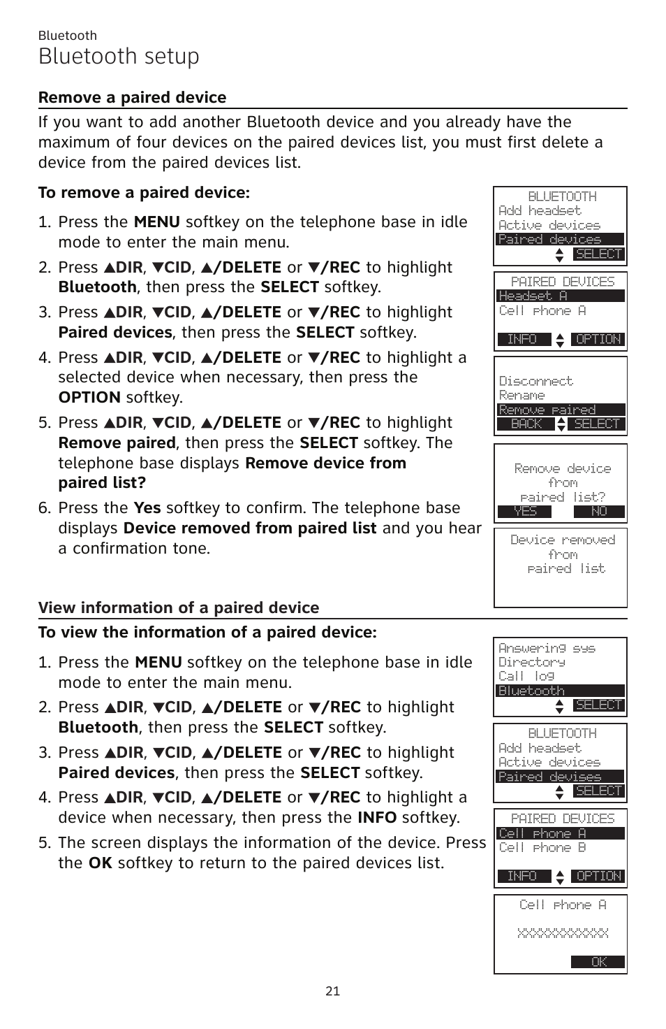 Bluetooth setup | AT&T TL86109 User Manual | Page 27 / 166