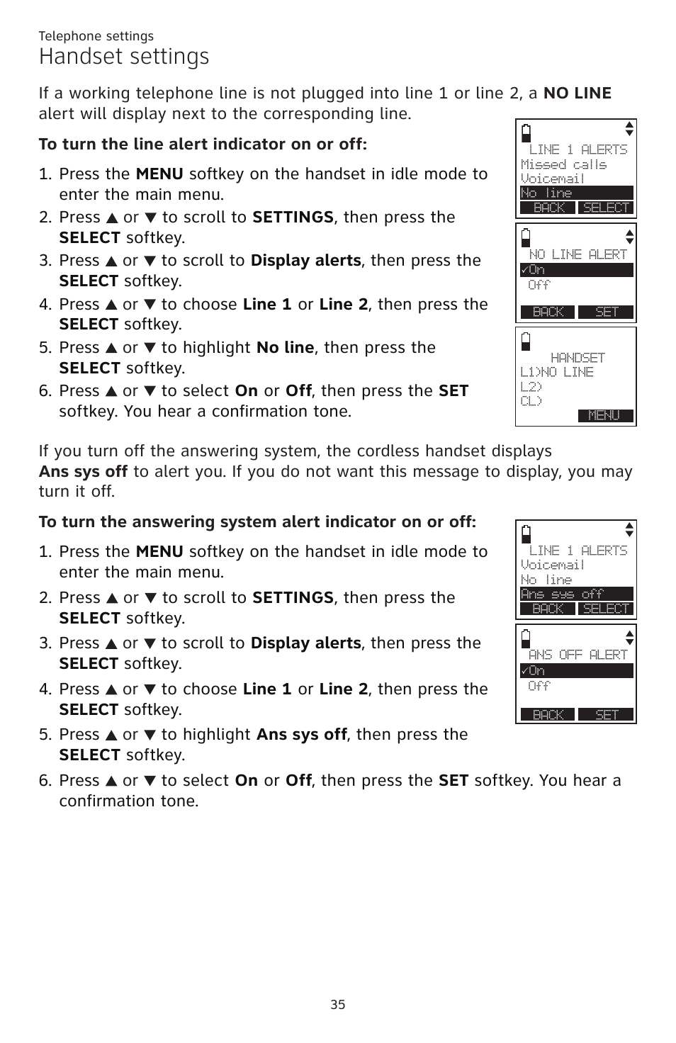 Handset settings | AT&T TL86109 User Manual | Page 41 / 166