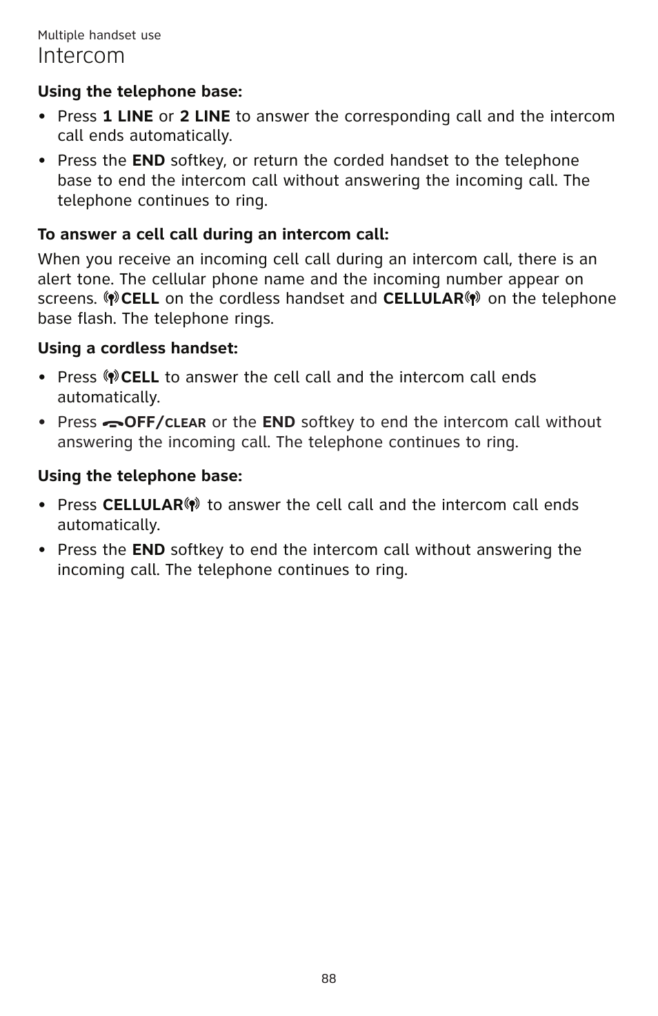 Intercom | AT&T TL86109 User Manual | Page 94 / 166
