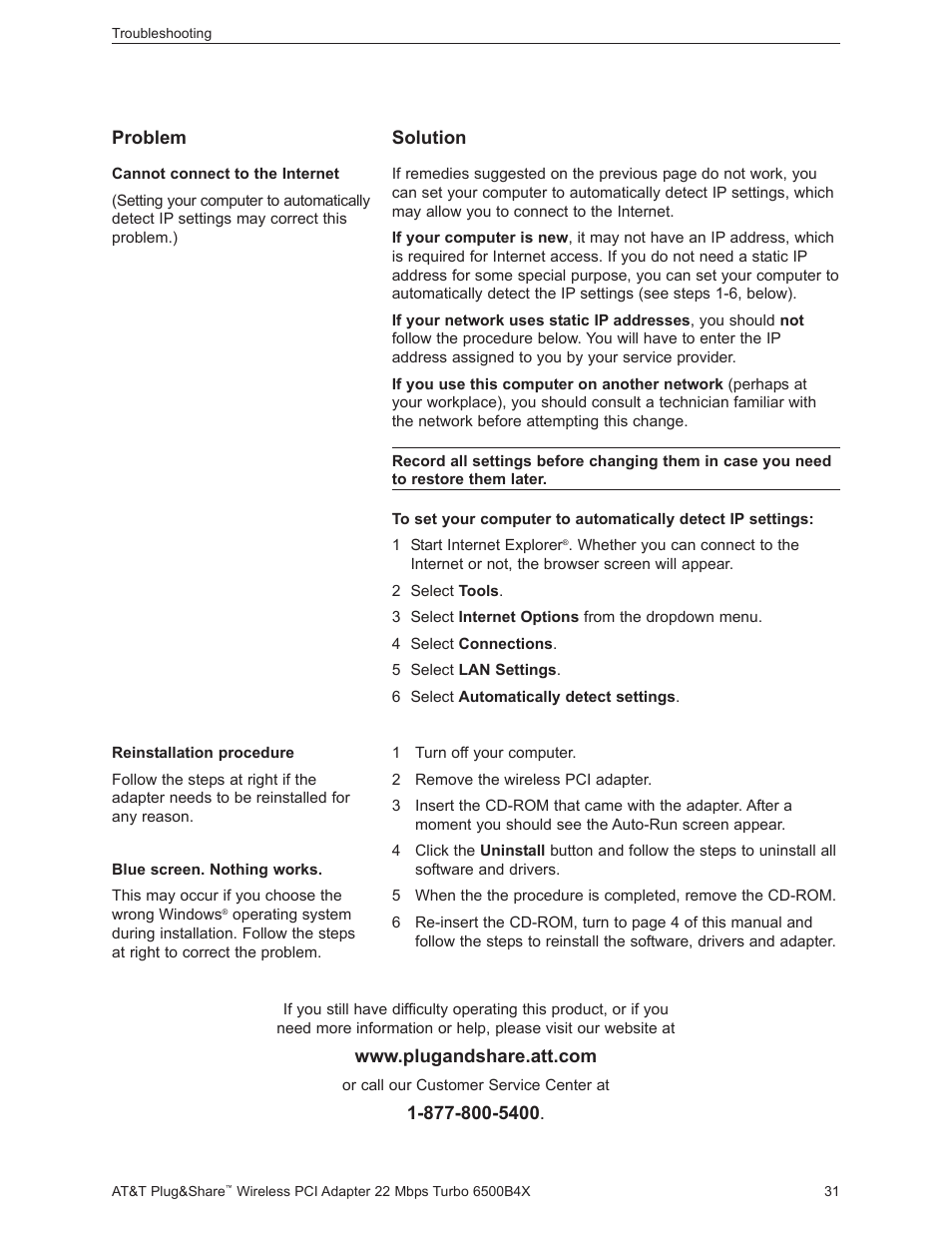 AT&T Turbo 802.11b User Manual | Page 31 / 38