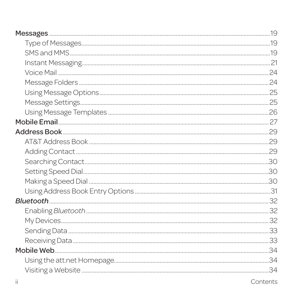 AT&T Z331 User Manual | Page 4 / 84