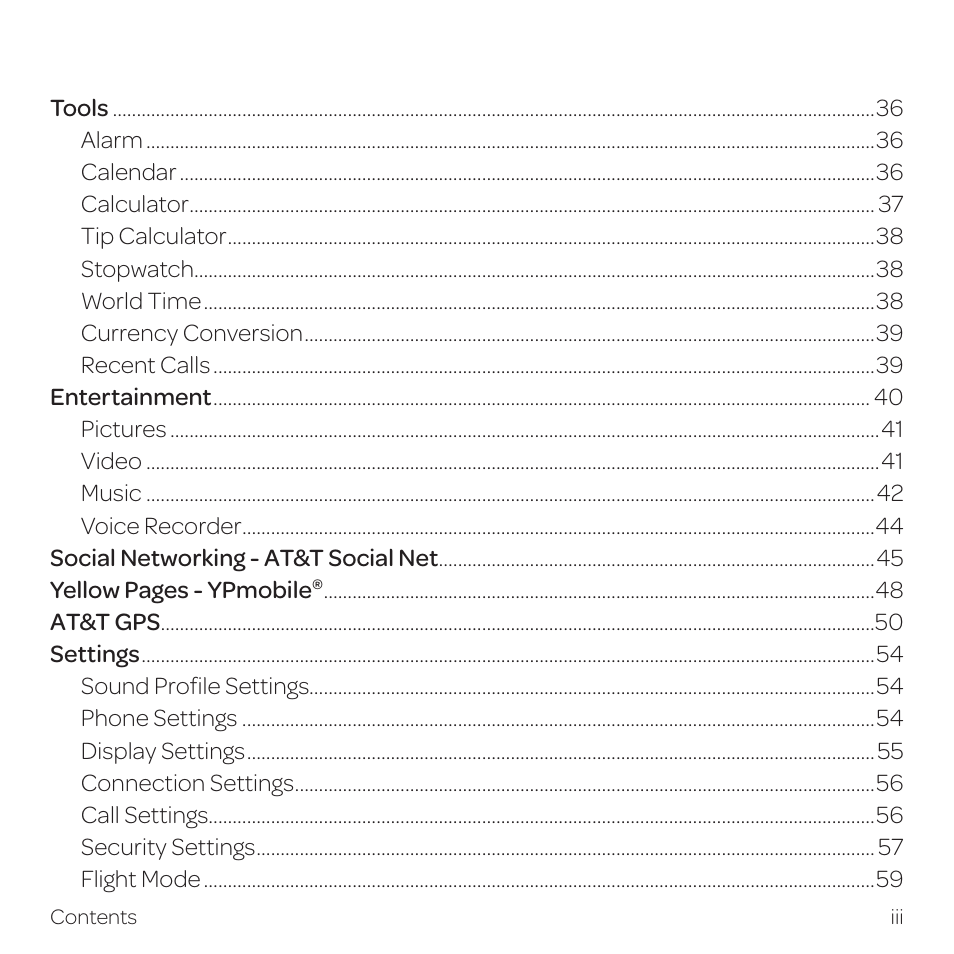 AT&T Z331 User Manual | Page 5 / 84
