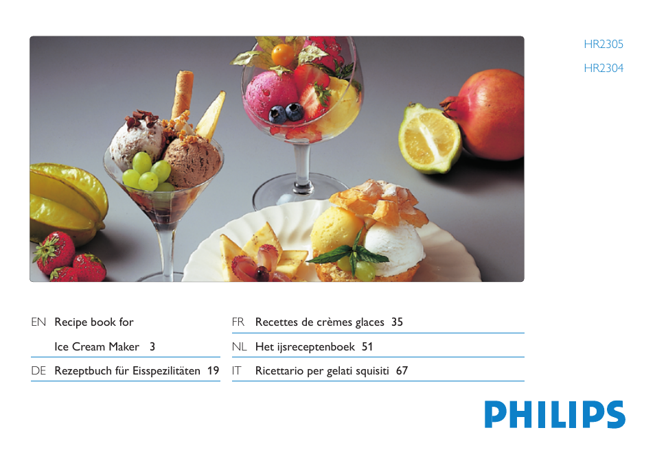 Philips Sorbetière User Manual | 84 pages