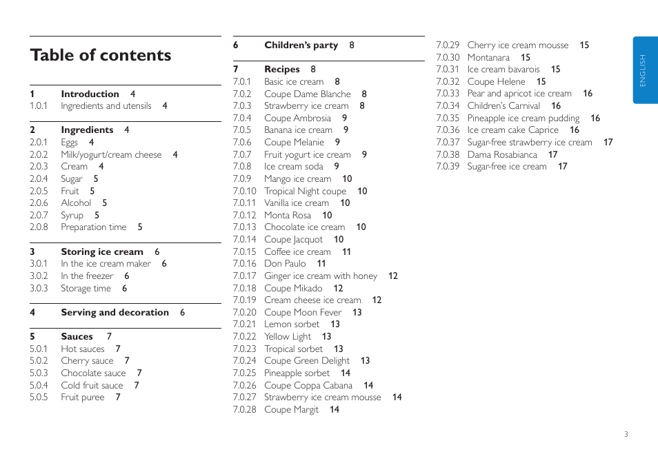 Philips Sorbetière User Manual | Page 3 / 84