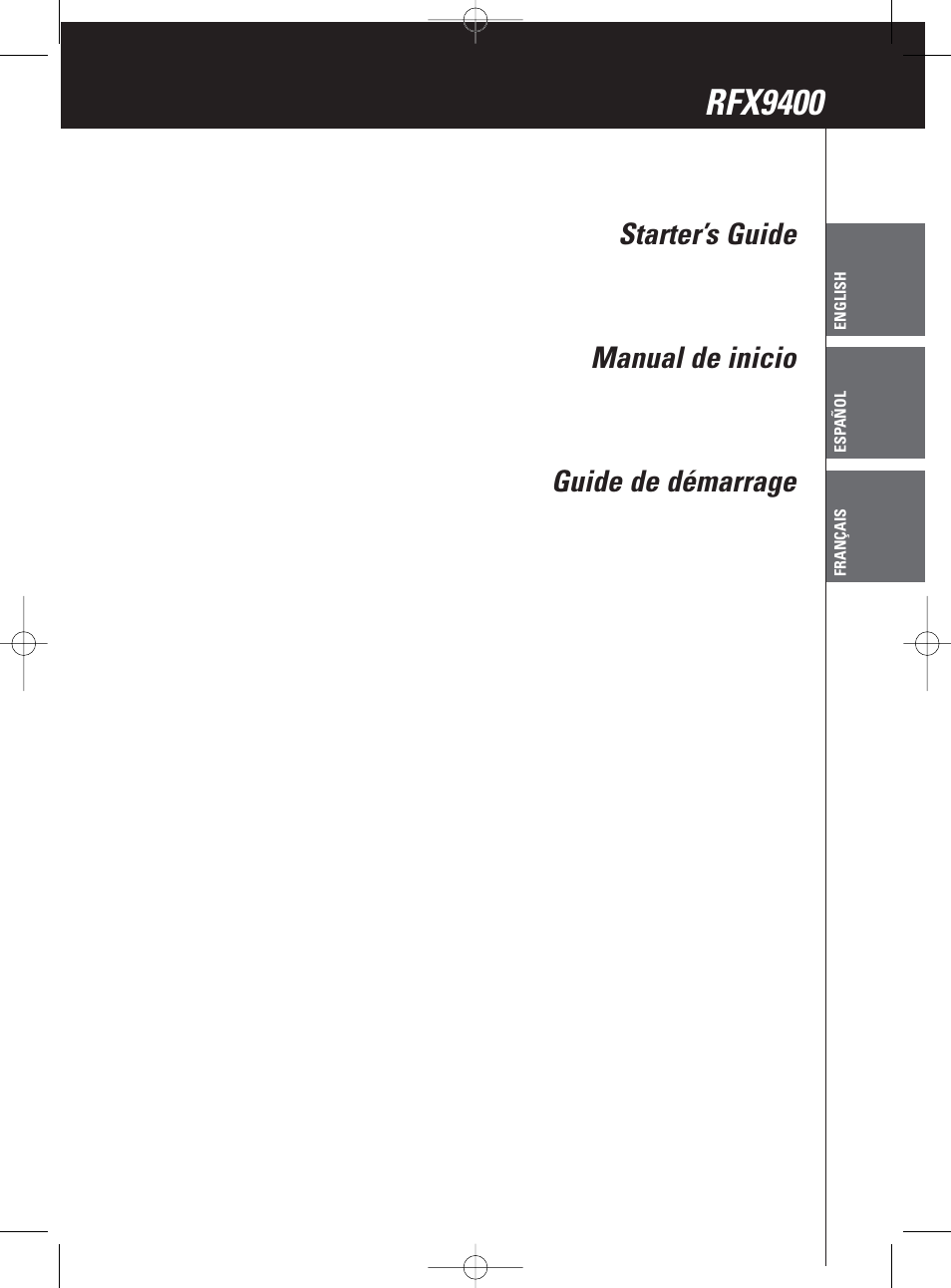 Rfx9400 | Philips Pronto Extension sans fil User Manual | Page 3 / 40