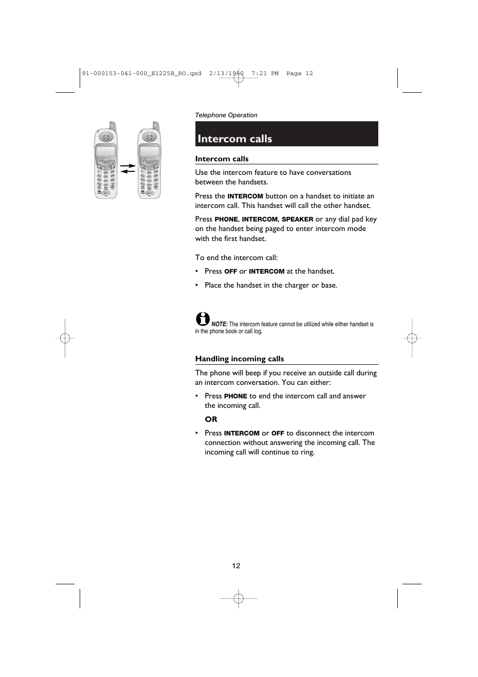 Intercom calls | AT&T E2725B User Manual | Page 14 / 39