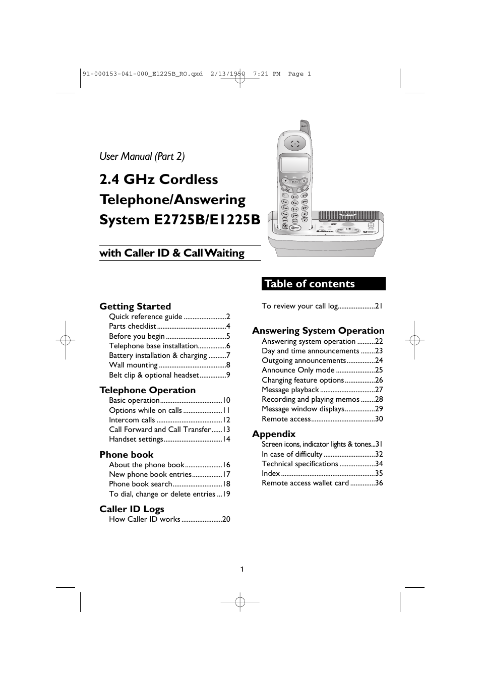 AT&T E2725B User Manual | Page 3 / 39